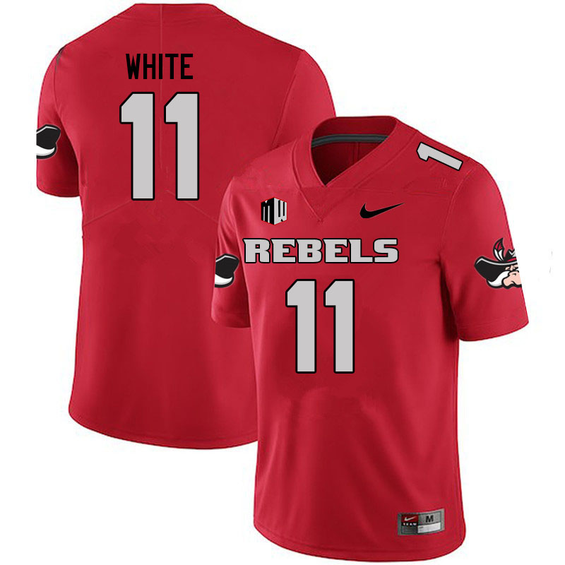 Men #11 Ricky White UNLV Rebels College Football Jerseys Sale-Scarlet - Click Image to Close